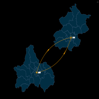 成都重庆  双点双流向
