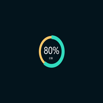 80%饼图