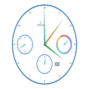 ECharts Gauge 6pin Clock