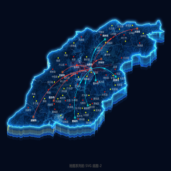 地图系列的 SVG 底图-2