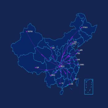 中国地图，线图    --EK