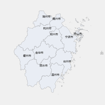 浙江空白地图