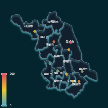 地图散点图给散点设置不同颜色